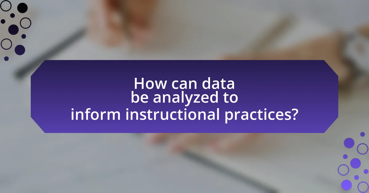 How can data be analyzed to inform instructional practices?